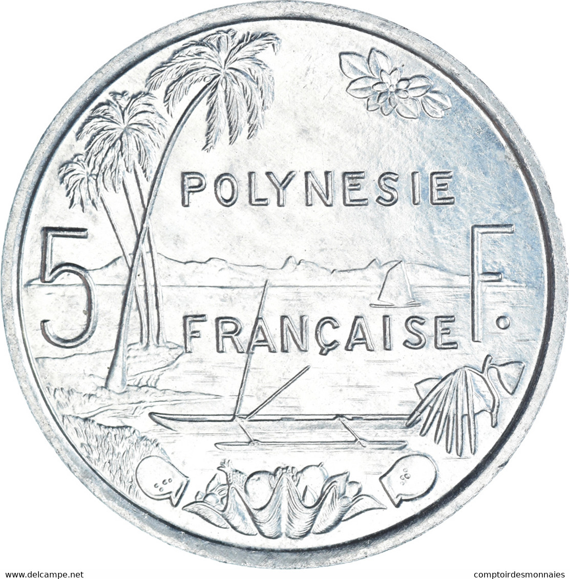 Monnaie, Polynésie Française, 5 Francs, 1986 - Frans-Polynesië