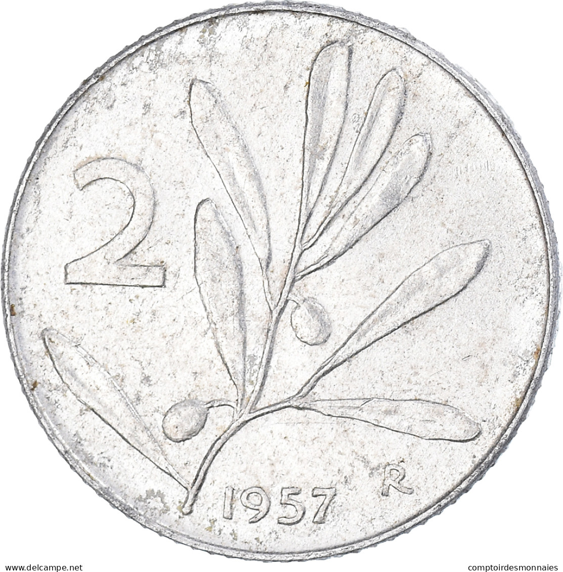 Monnaie, Italie, 2 Lire, 1957 - 2 Liras