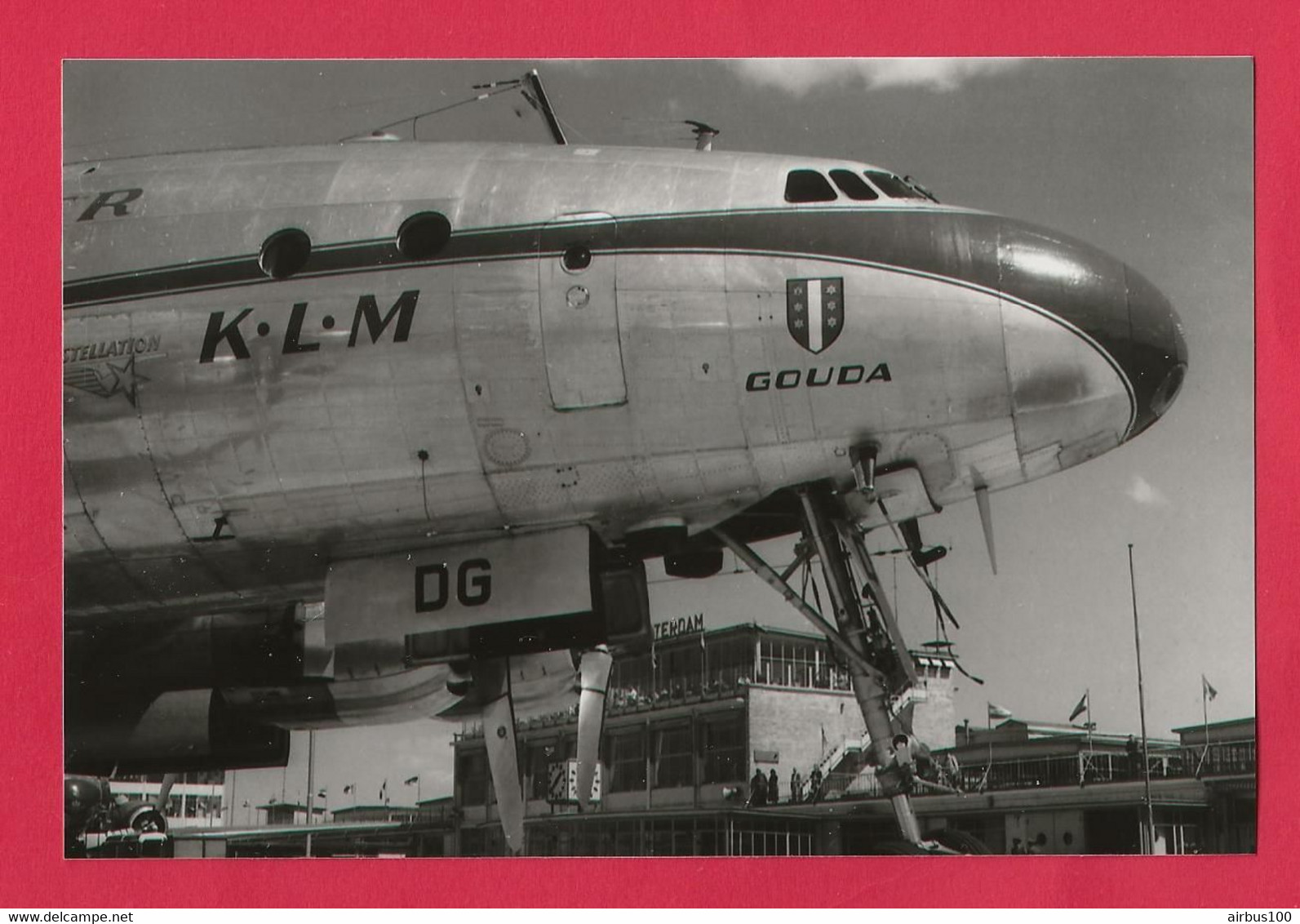 BELLE PHOTO REPRODUCTION AVION PLANE FLUGZEUG - KLM LOCKHEED GOUDA CONSTELLATION STARLINER - Aviazione