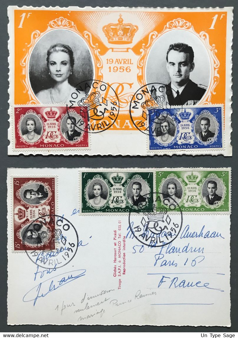 Monaco, 19 AVRIL 1956 - Ensemble De 9 Cartes Commémoratives - (W1683) - Lettres & Documents