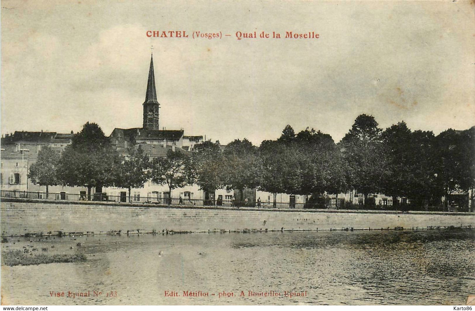 Chatel * Quai De La Moselle Et Vue Sur La Commune - Chatel Sur Moselle