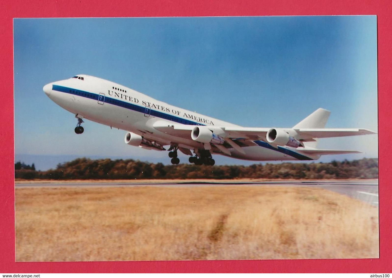 BELLE PHOTO REPRODUCTION AVION PLANE FLUGZEUG - BOEING 747 UNITED STATES OF AMERICA AU DÉCOLLAGE - Aviation