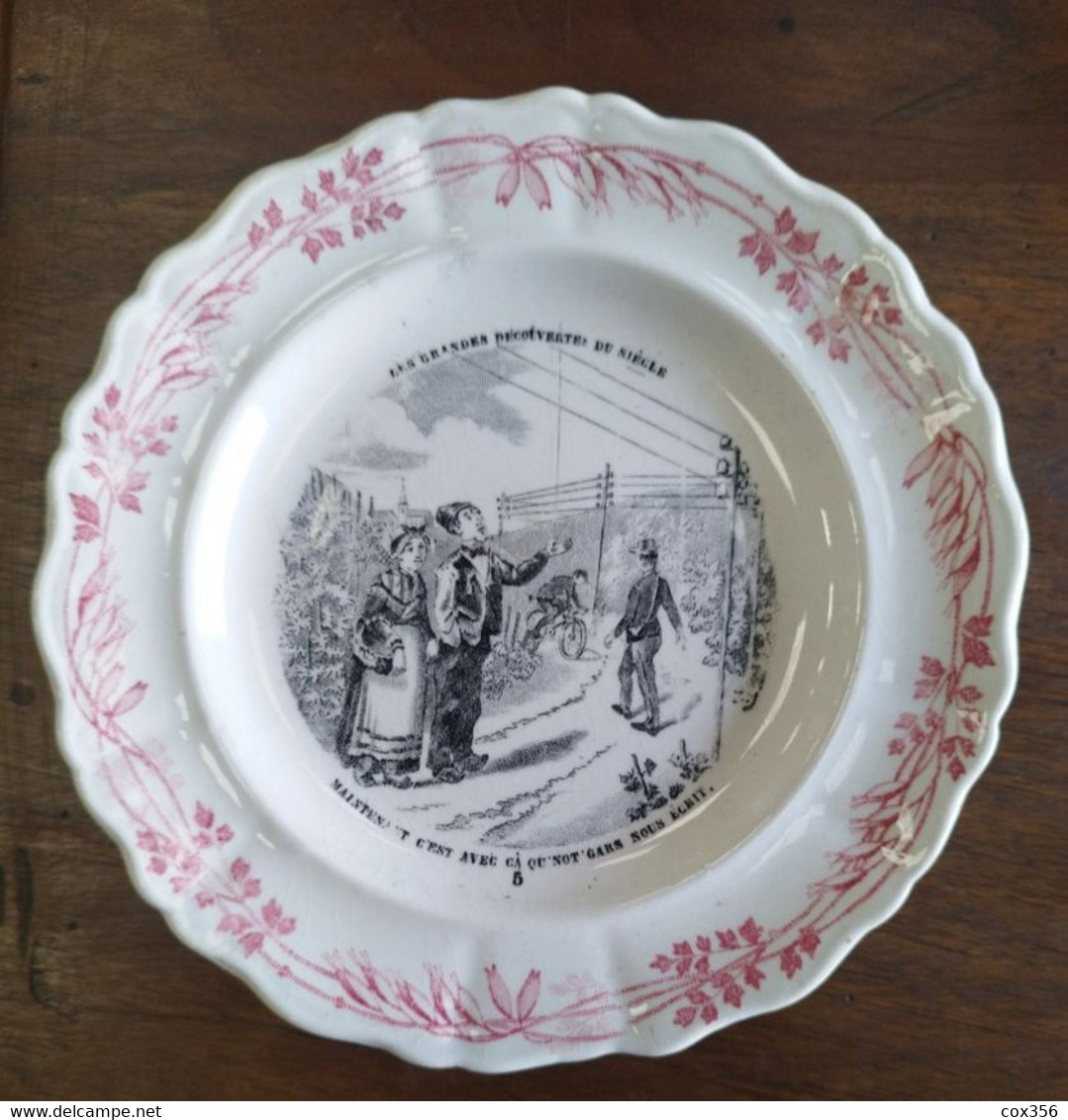 Series de 12 Assiettes "LES GRANDES DECOUVERTES DU SIECLE " Creil Montereau