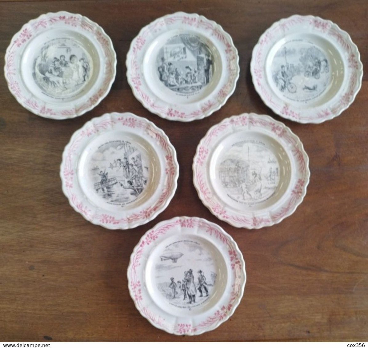 Series de 12 Assiettes "LES GRANDES DECOUVERTES DU SIECLE " Creil Montereau