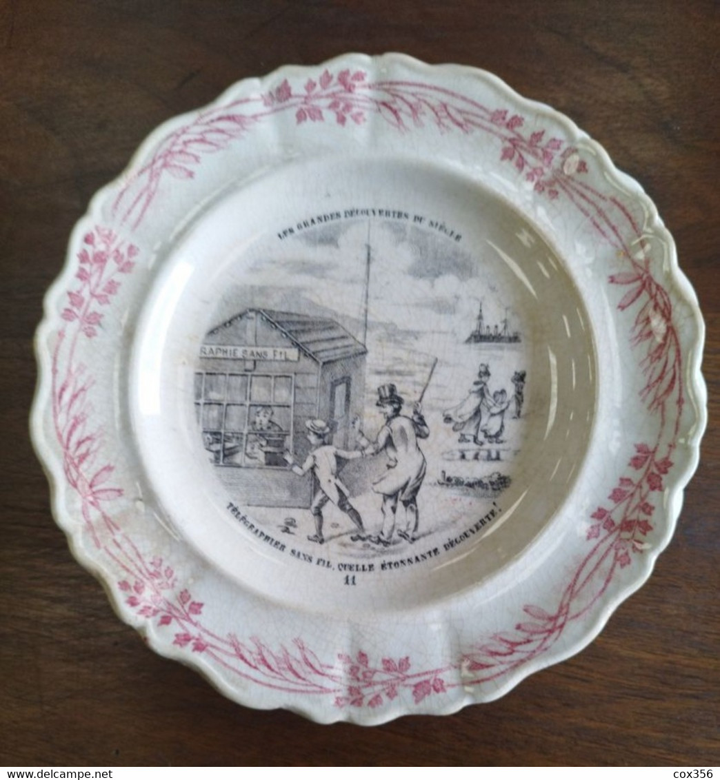 Series de 12 Assiettes "LES GRANDES DECOUVERTES DU SIECLE " Creil Montereau