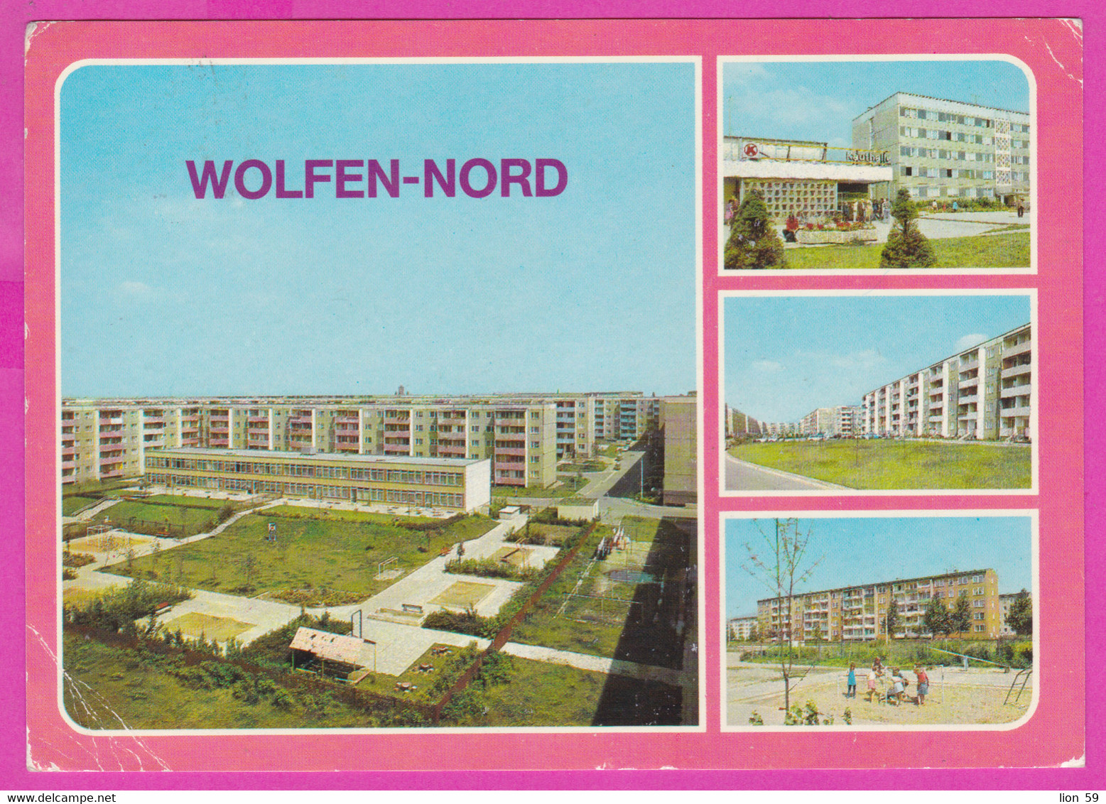 282825 / Germany - Wolfen Nord ( Kt. Bitterfeld) Strasse Jugend Kaufhalle Altersheim Ring Bauarbeiter Spielplatz PC - Wolfen