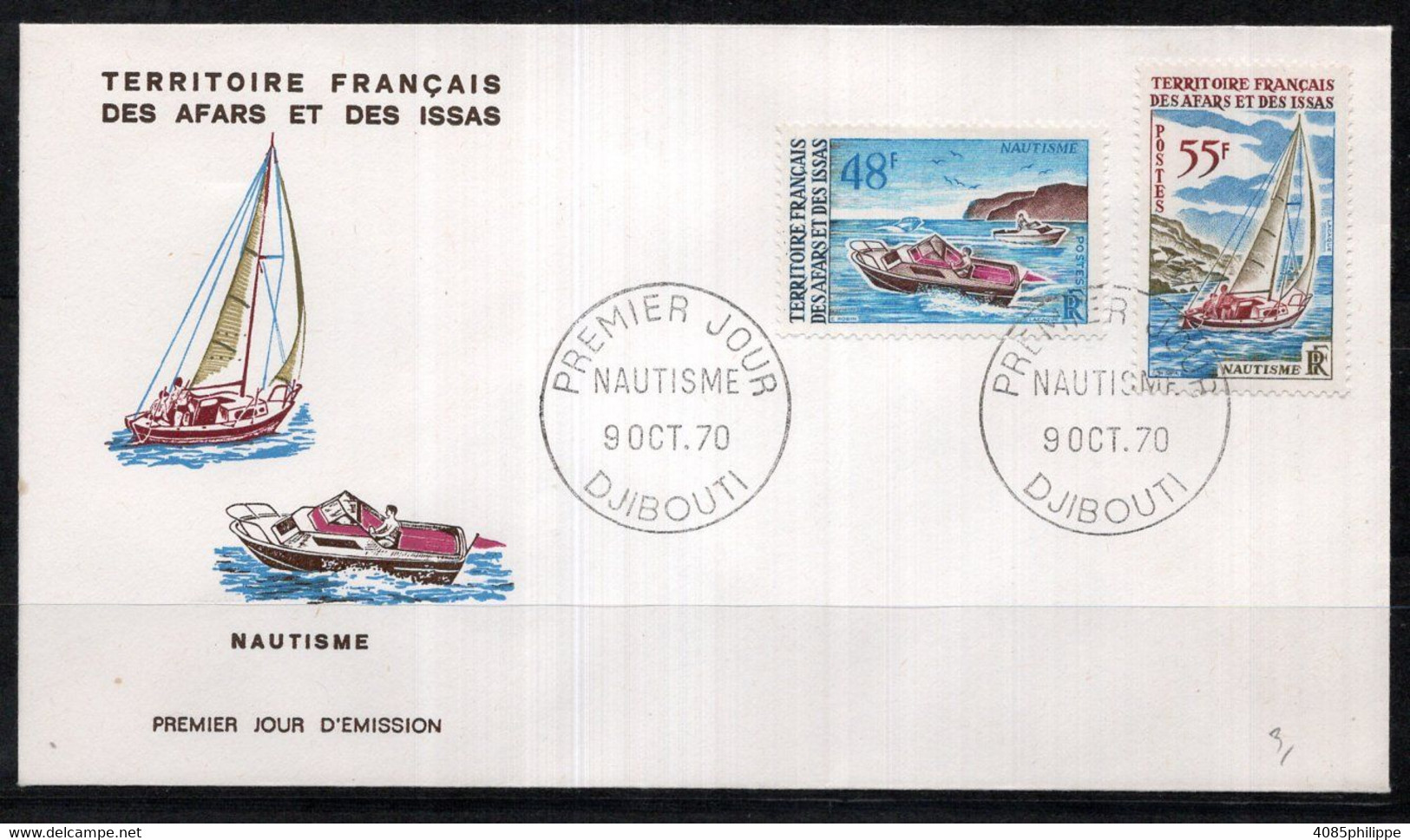 AFARS ET ISSAS Timbres-Poste  N°363 & 364  Oblitérés Sur 1 Enveloppe 1er Jour TB - Storia Postale