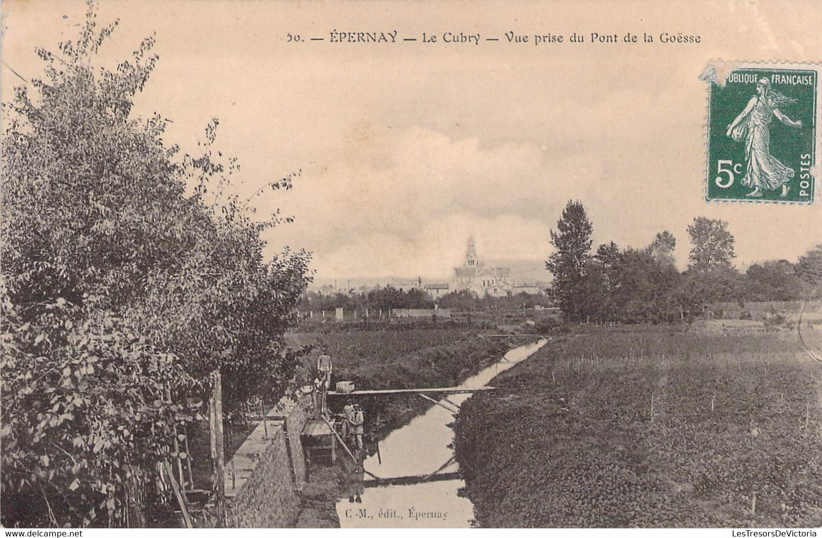 CPA - 51 - Epernay - Le Cubry - Vue Prise Du Pont De La Goësse - CM Epernay - Epernay