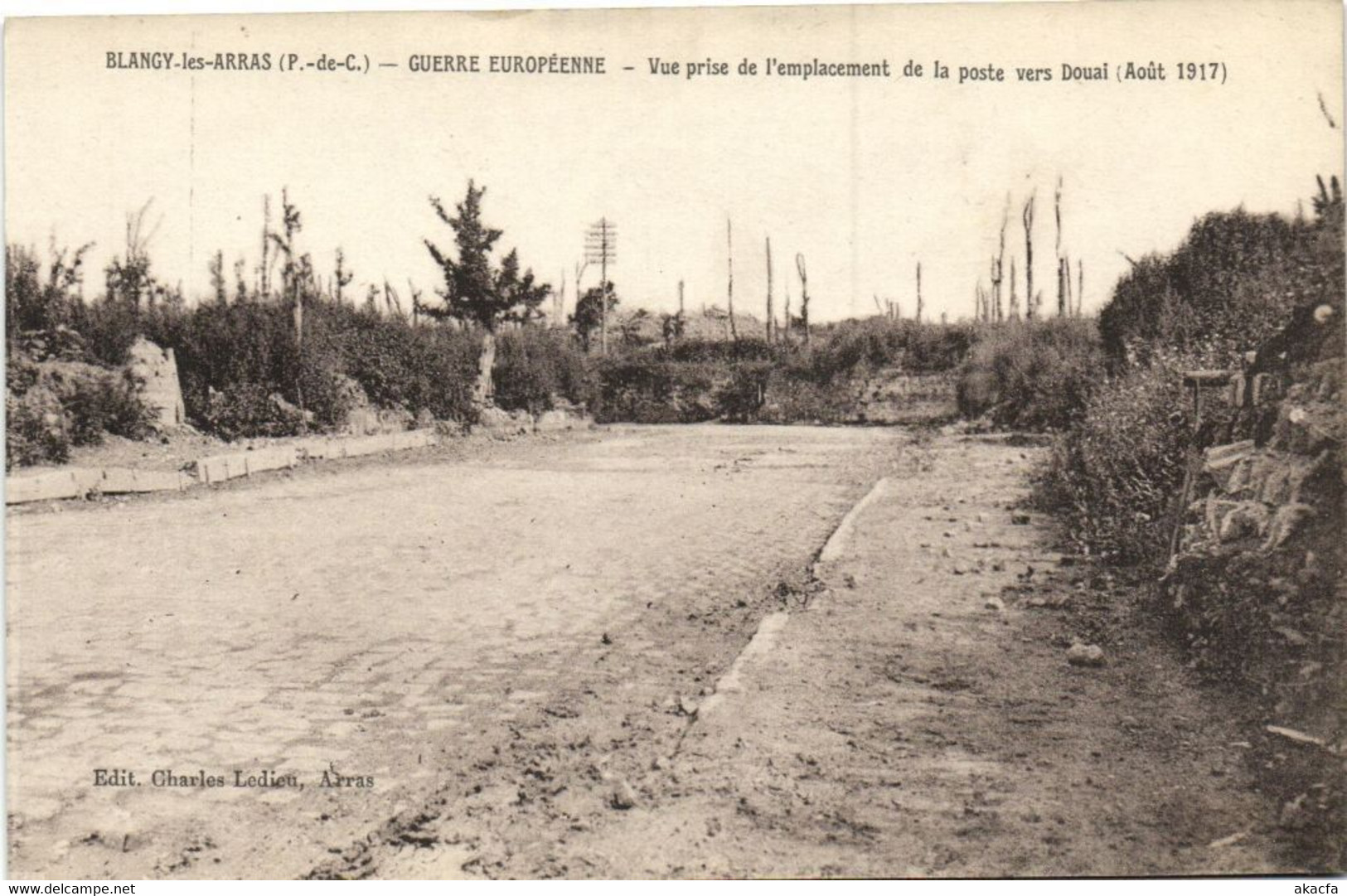 CPA BLANGY-les-ARRAS - Guerre Européenne - Vue Prise De . (172643) - Saint Laurent Blangy