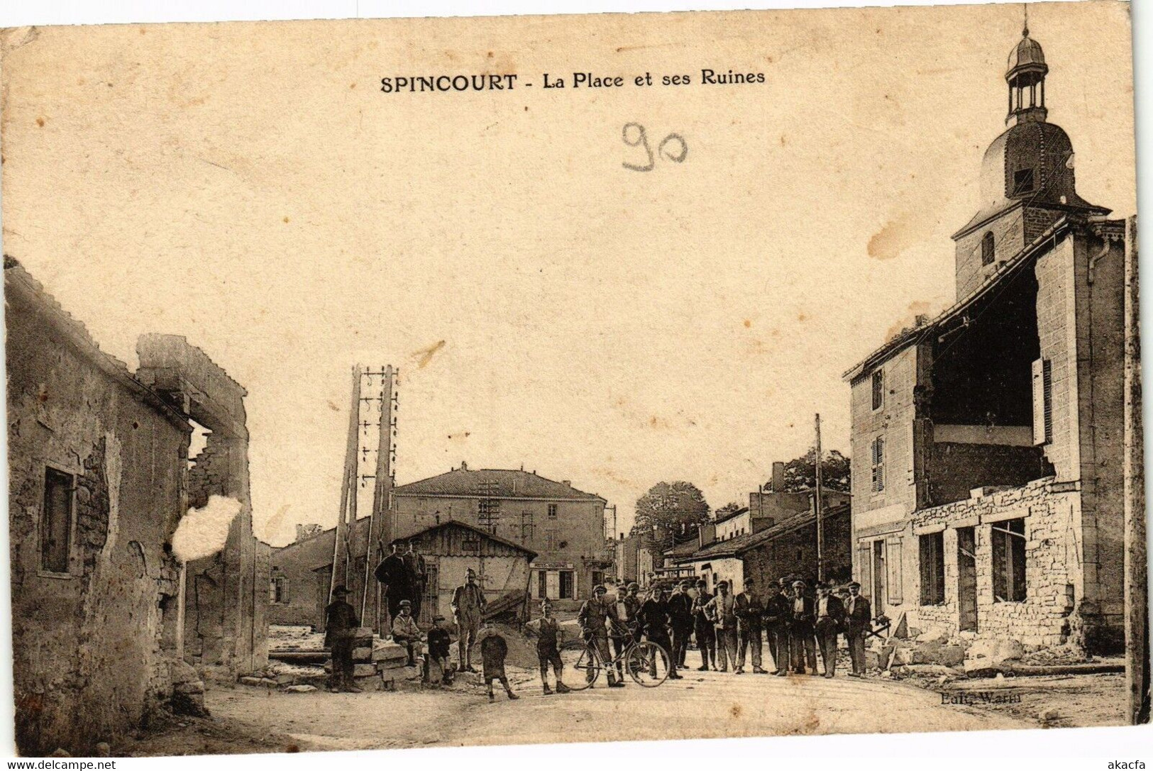 CPA Spincourt-La Place Et Ses Ruines (184252) - Spincourt