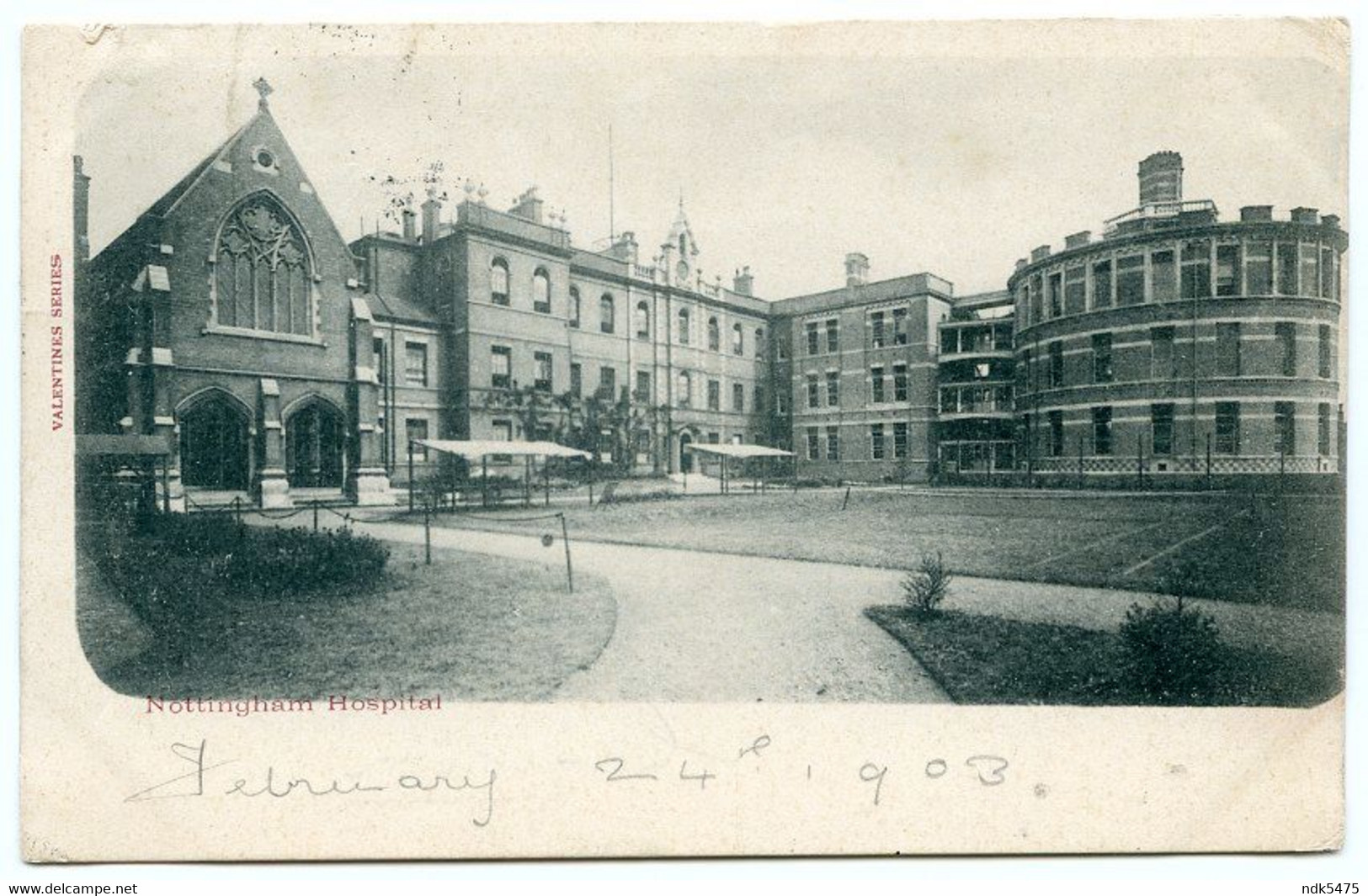 NOTTINGHAM HOSPITAL / POSTMARK / ADDRESS - CLACTON ON SEA (HOOPER) - Nottingham