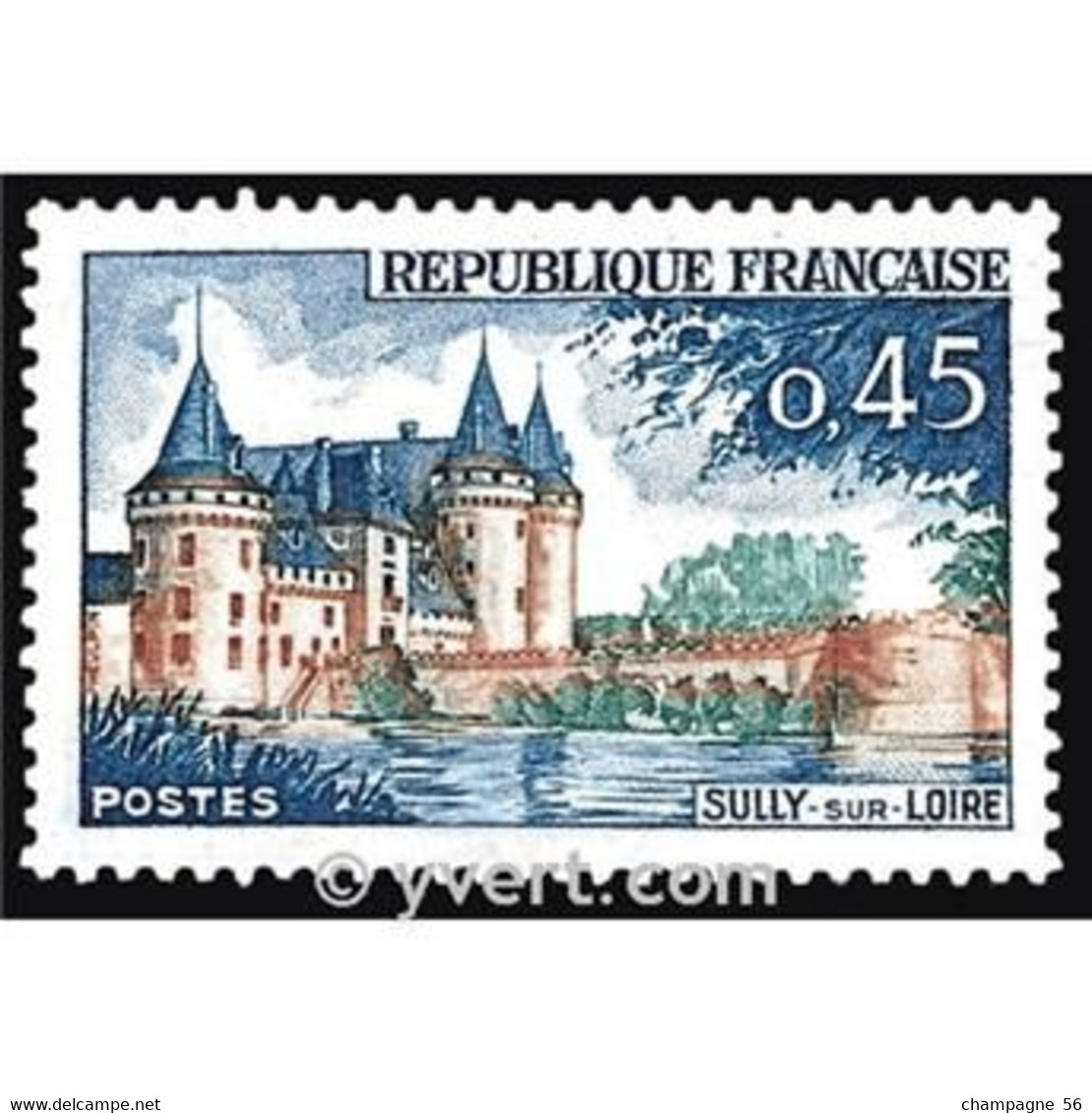 1961   N° 1313 OBLITERE CADRE TRAIT BLEU VERTICALE  A GAUCHE HAUT / SCANNE 3 PAS A VENDRE - Usati