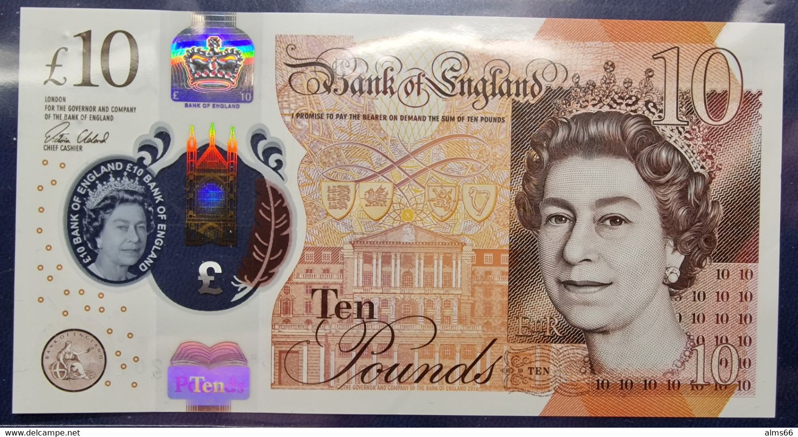 UK Great Britain 10 Pounds 2016 UNC P-395 (1) Polymer - 10 Pounds