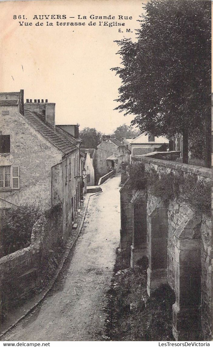 CPA - 95 - AUVERS - La Grande Rue Vue De La Terrasse De L'église - EM - Auvers Sur Oise