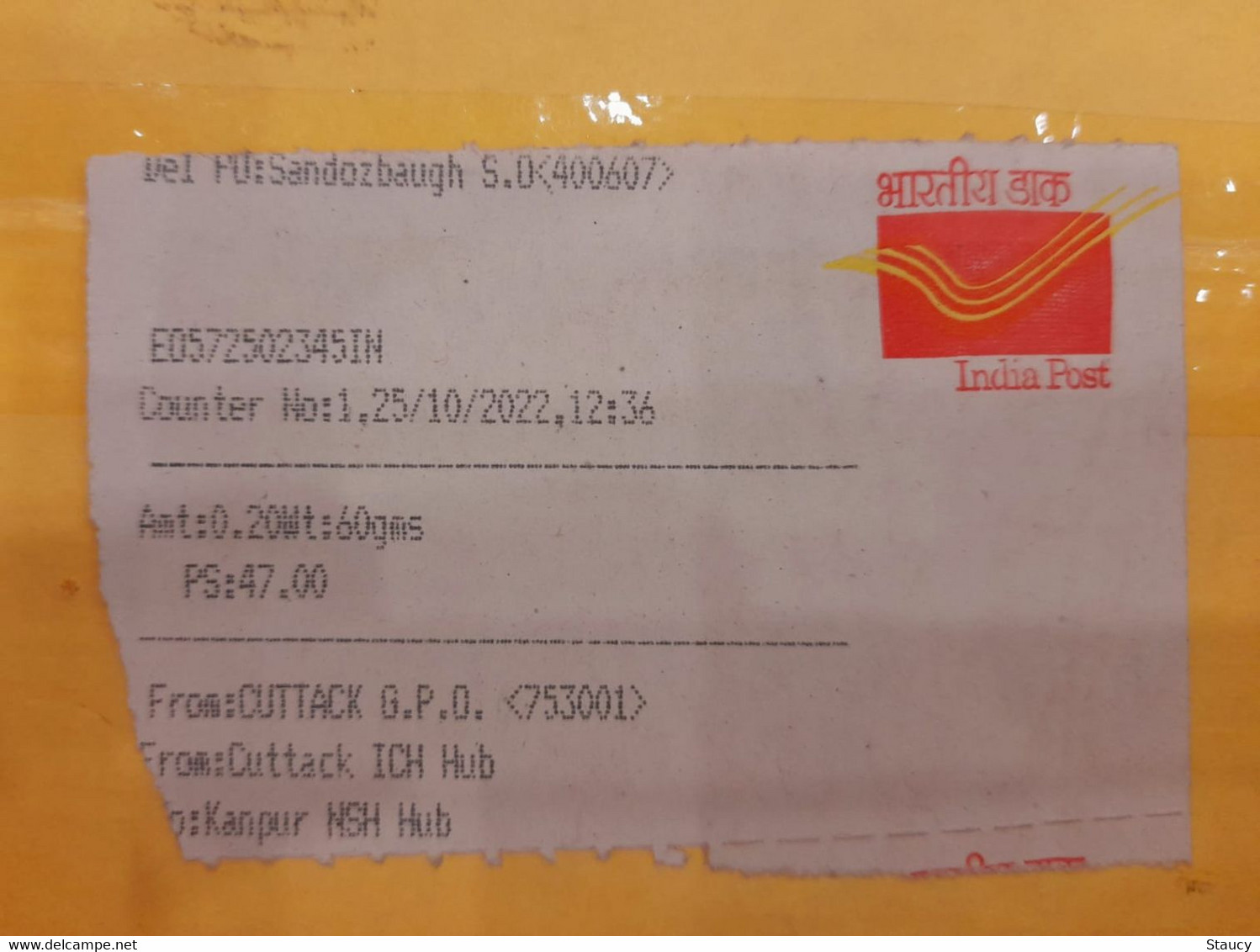 INDIA 25.10.2022 SOLAR ECLIPSE COVER, Posted On 25/10/2022 The Solar Eclipse Day By Registered Speed Post As Per Scan - Andere & Zonder Classificatie