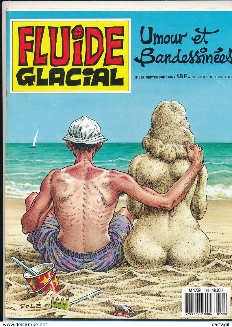 Livres, BD,  Revues -Revue"FLUIDE GLACIAL" N°159-septembre 1989-Umour Et Bandessinées (détails Description Et Scan) - Fluide Glacial