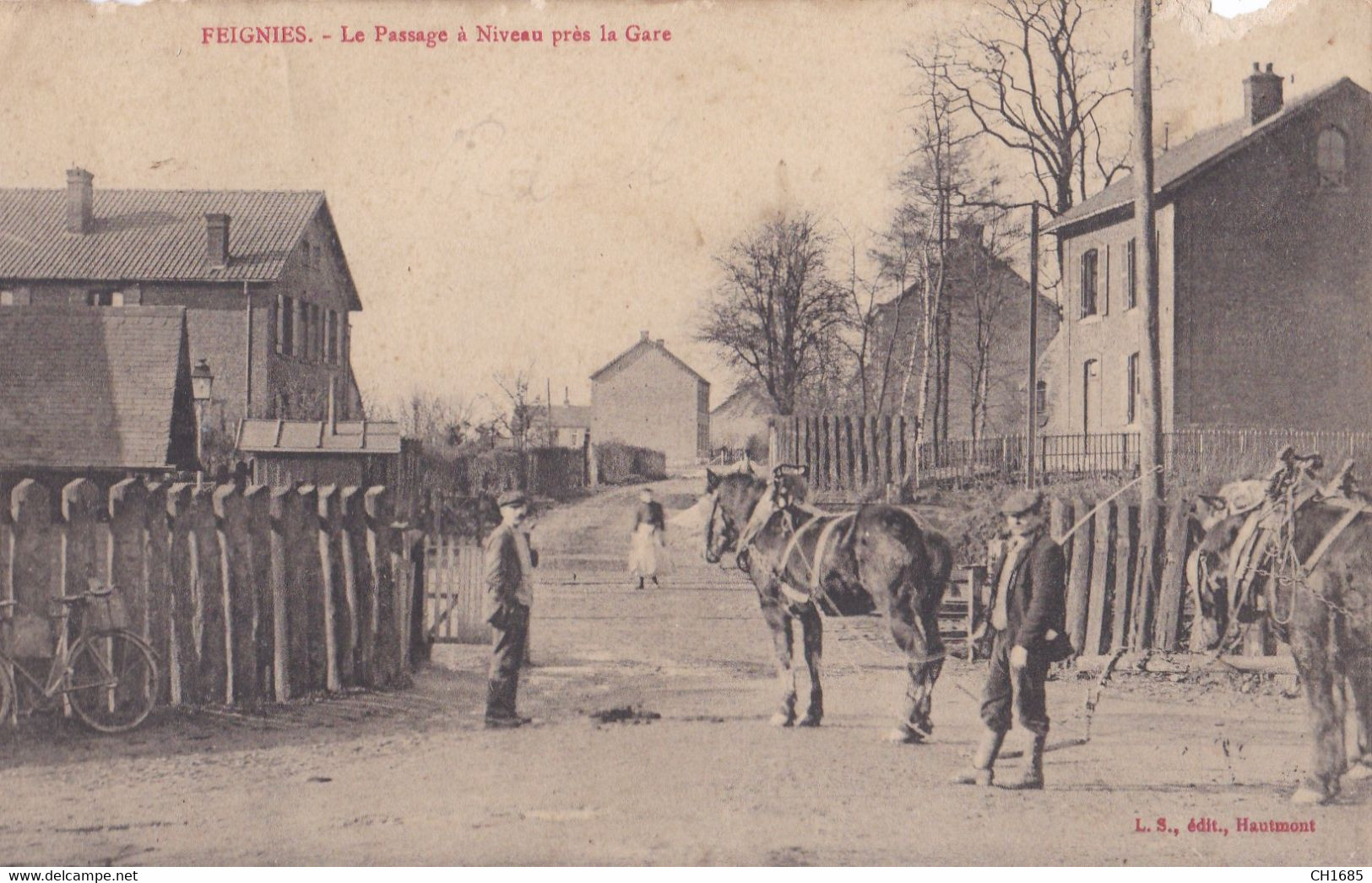 FEIGNIES (59) Passage à Niveau à Coté De La Gare Cheval - Feignies