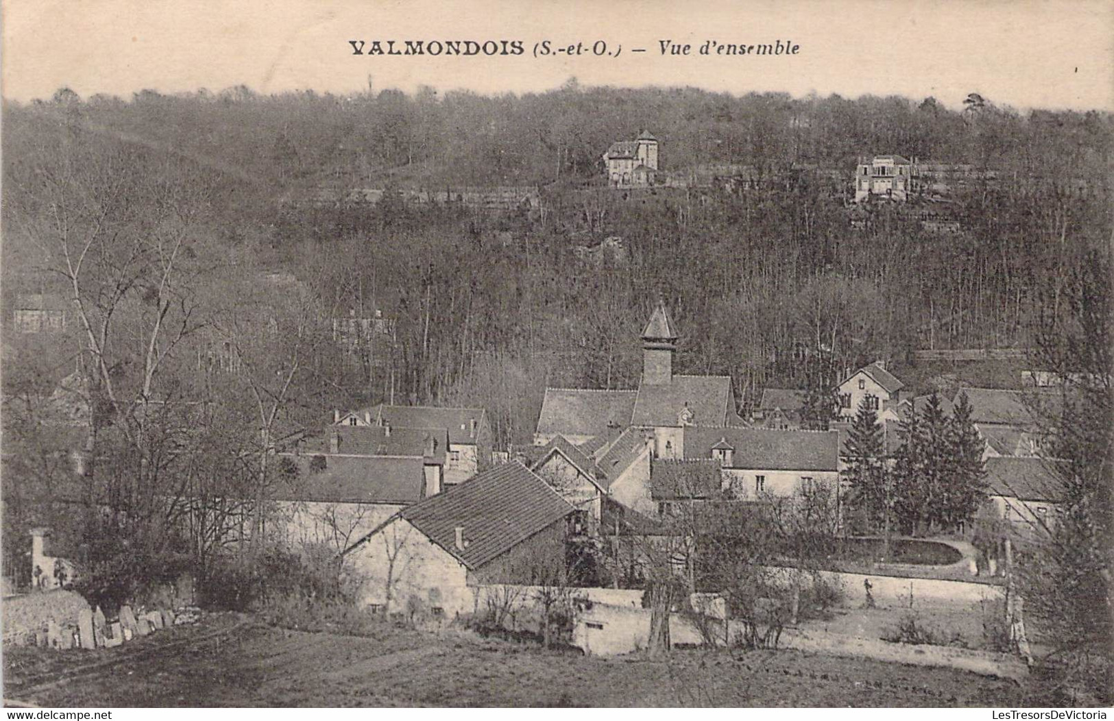 CPA - 95 - VALMONDOIS - Vue D'ensemble - MESSAGE CODE AU DOS à Déchiffrer - Valmondois