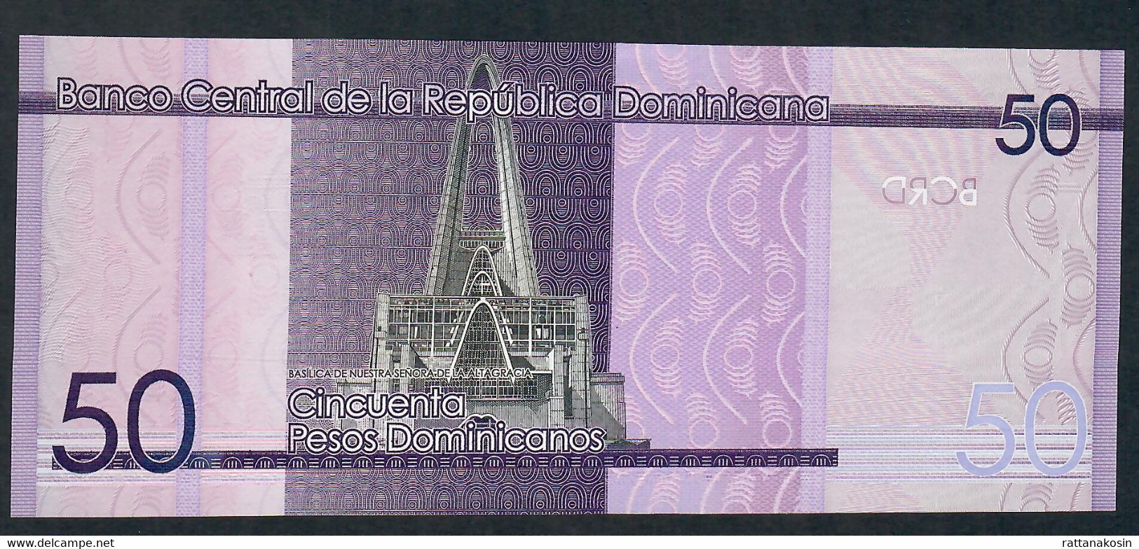 DOMINICAN REPUBLIC NLP ( =B727b ) 50 Pesos 2019  #JU    UNC. - Dominicana