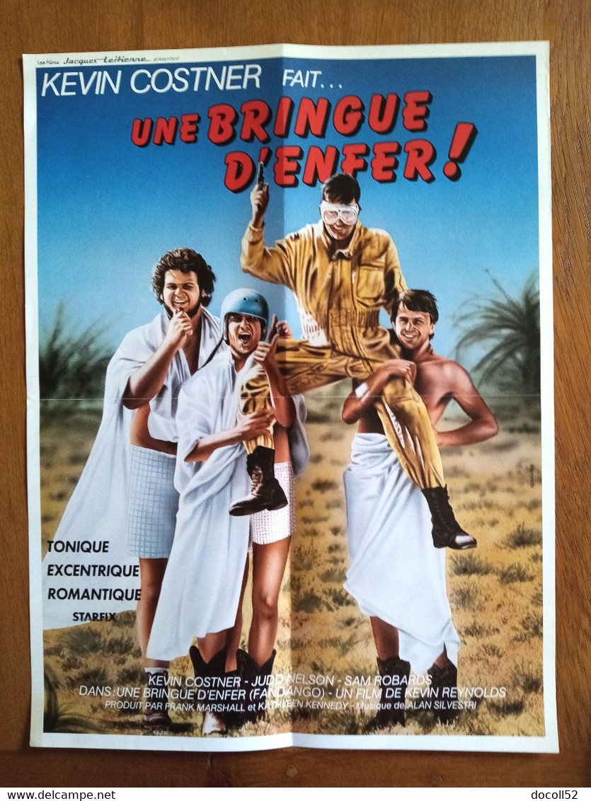 AFFICHE CINEMA ORIGINALE FILM UNE BRINGUE D'ENFER ! 1985 KEVIN COSTNER 52.3CMX39.3CM DE KEVIN REYNOLDS - Affiches & Posters