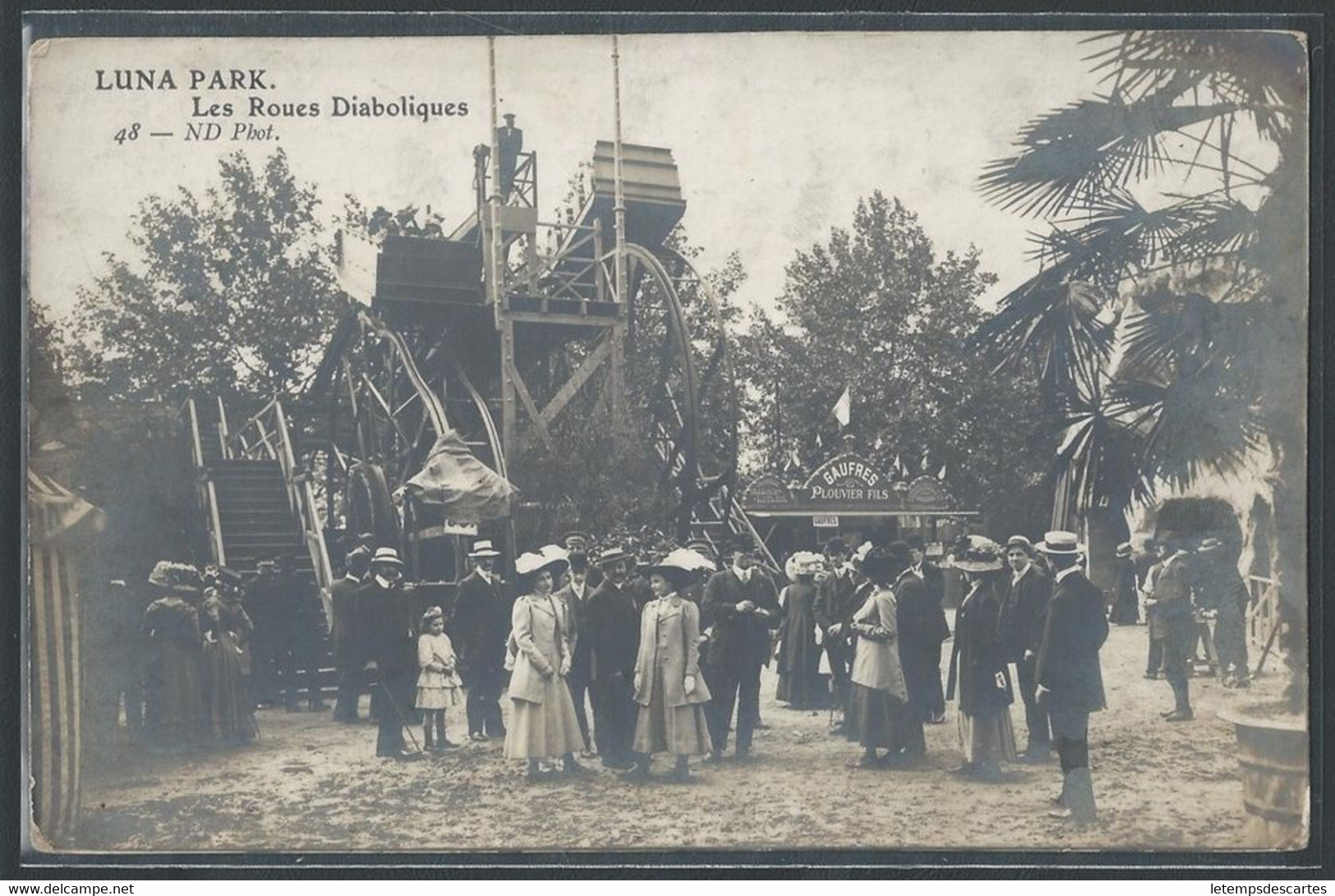 CARTE PHOTO 75 - Paris, Luna Park - Les Roues Diaboliques - Other & Unclassified