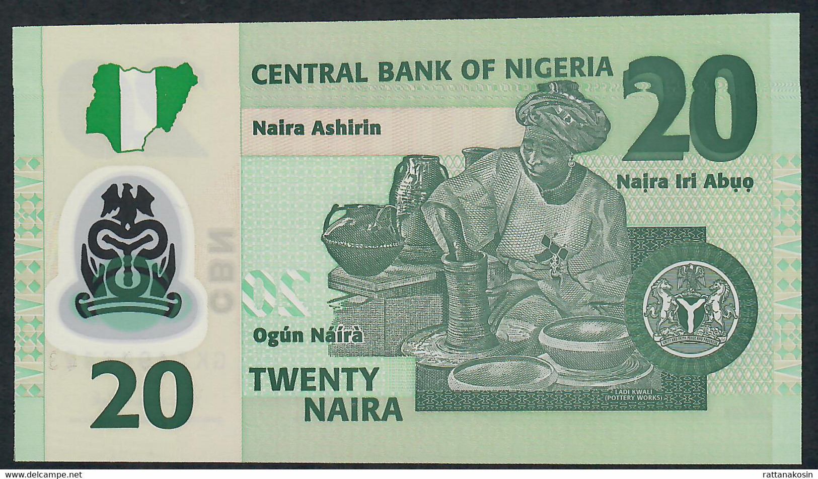 NIGERIA P34t 20 NAIRA 2019 #GK Signature 22    UNC. - Nigeria