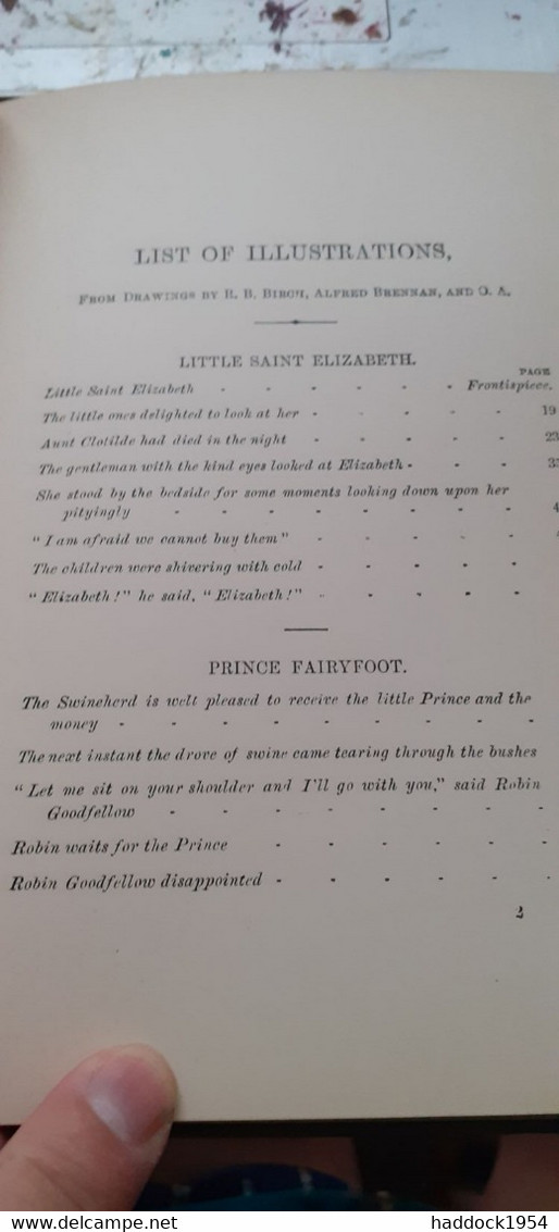 little saint ELIZABETH and other stories FRANCES HODGSON BURNETT frederick warne 1890