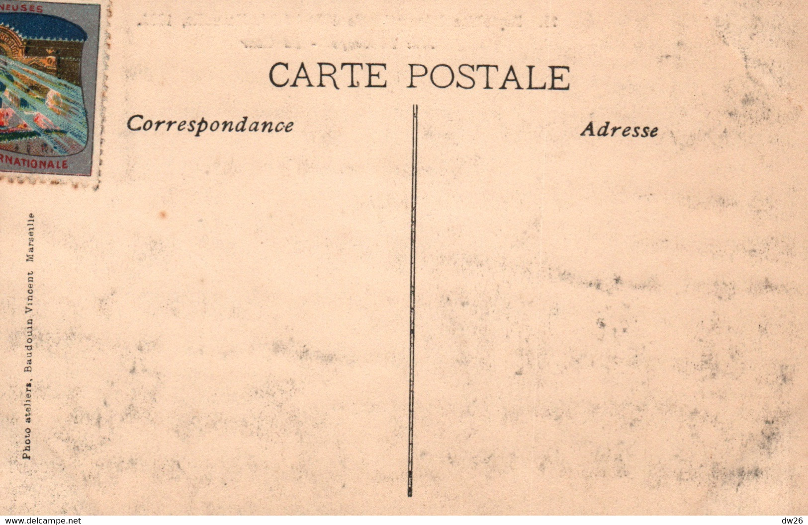 Exposition Internationale D'Electricité Marseille 1908 - Le Mas Provençal, La Cour - Carte N° 15 - Exposition D'Electricité Et Autres