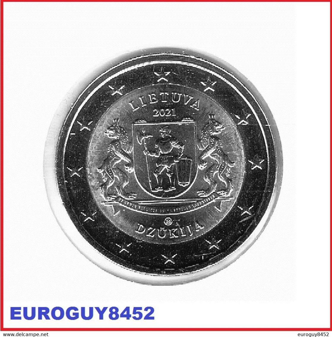 LITOUWEN - 2 € COM. 2021 UNC - DZUKIJA - Litauen