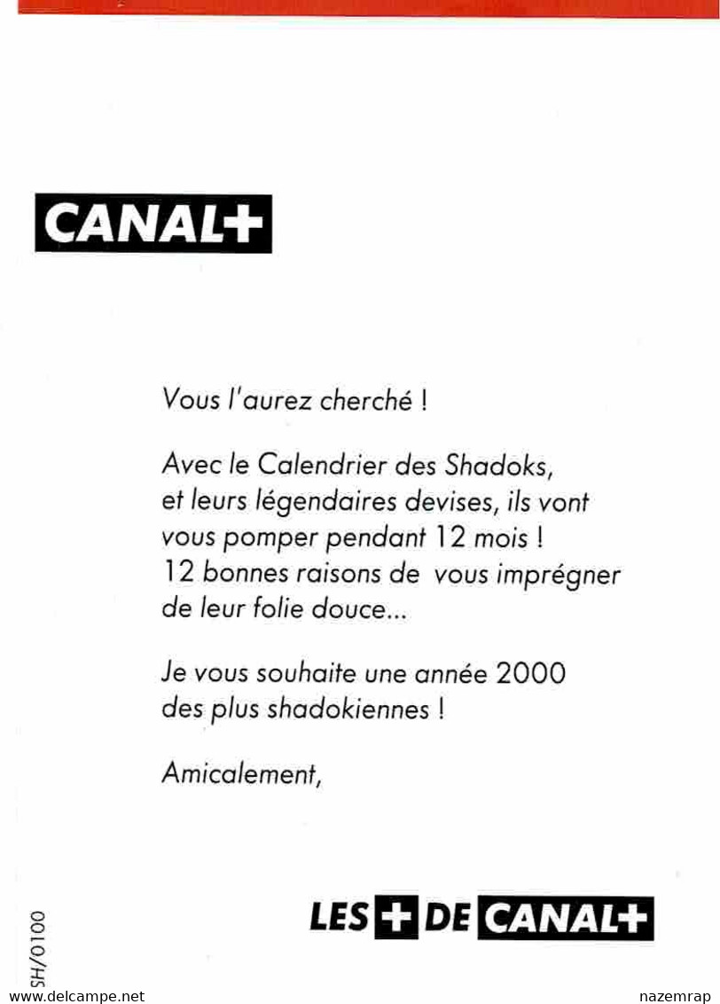 Jacques ROUXEL "La Devise Shadok Du Mois" Calendrier 2000  Les + De Canal+ (CanalPlus, Canal) Joyeux Zogagaga - Diaries