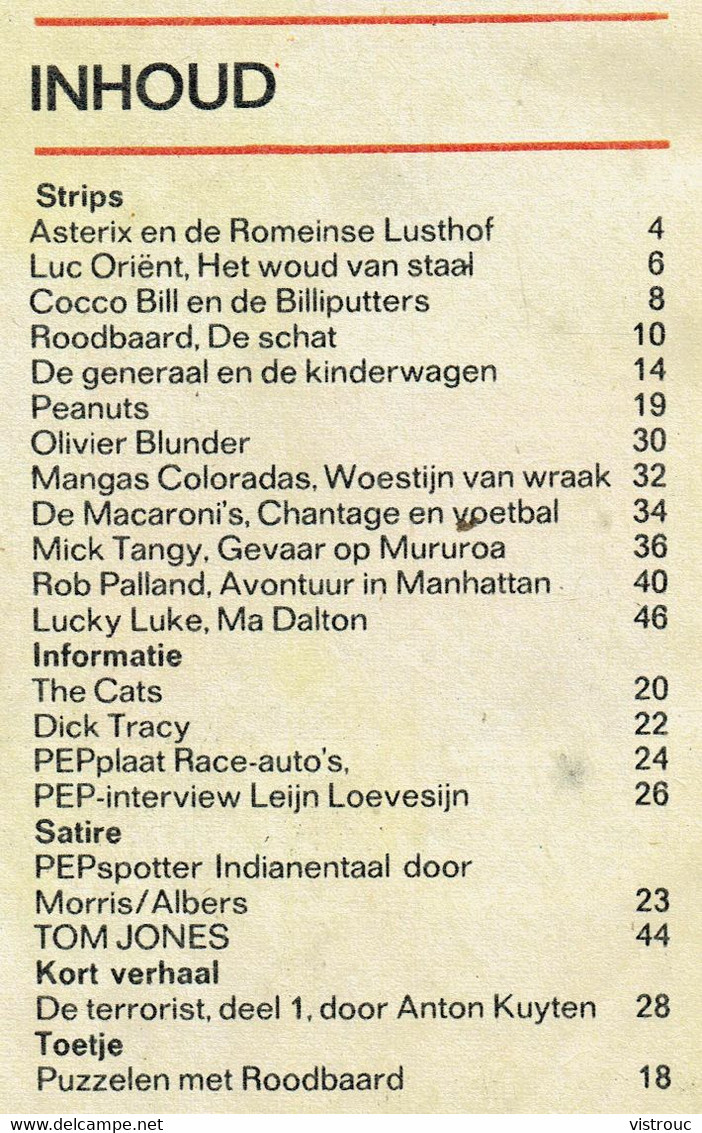 1971 - PEP - N° 47 - Weekblad - Inhoud: Scan 2 Zien. - Pep