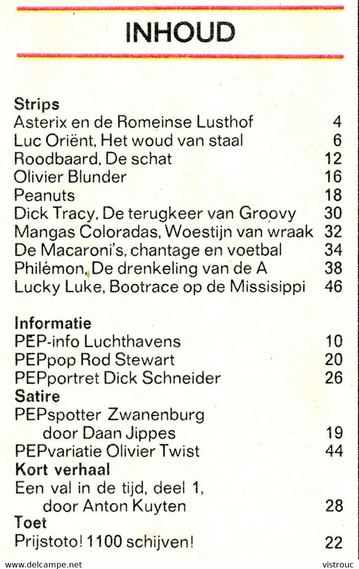 1971 - PEP - N° 52 - Weekblad - Inhoud: Scan 2 Zien. - Pep