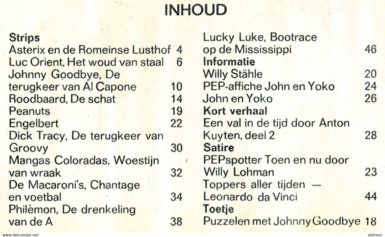 1971 - PEP - N° 53 - Weekblad - Inhoud: Scan 2 Zien. - Pep