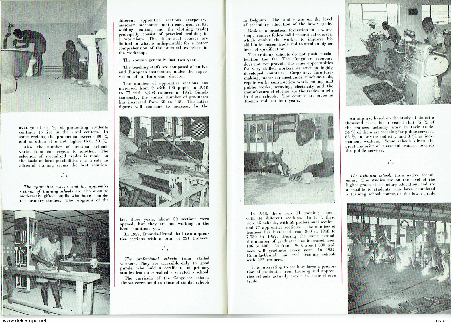 Teaching And Education In Belgian Congo And In Ruanda-Urundi.  Expo Bruxelles 1958. - Ontwikkeling