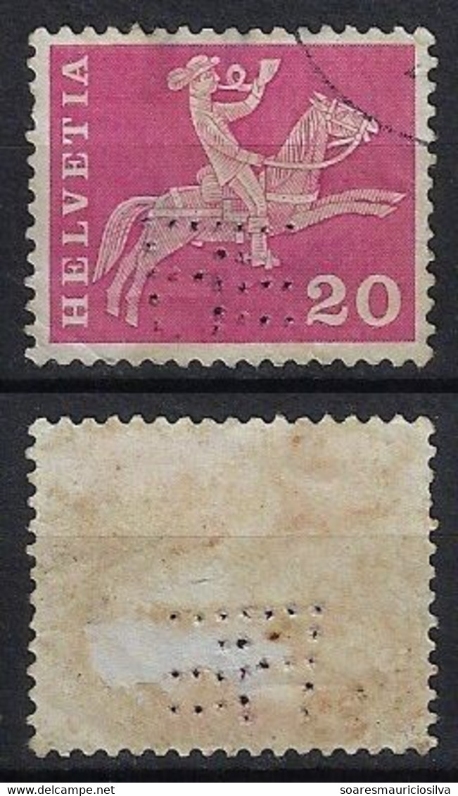 Switzerland Stamp With Perfin to Identify Lochung Perfore - Perfin