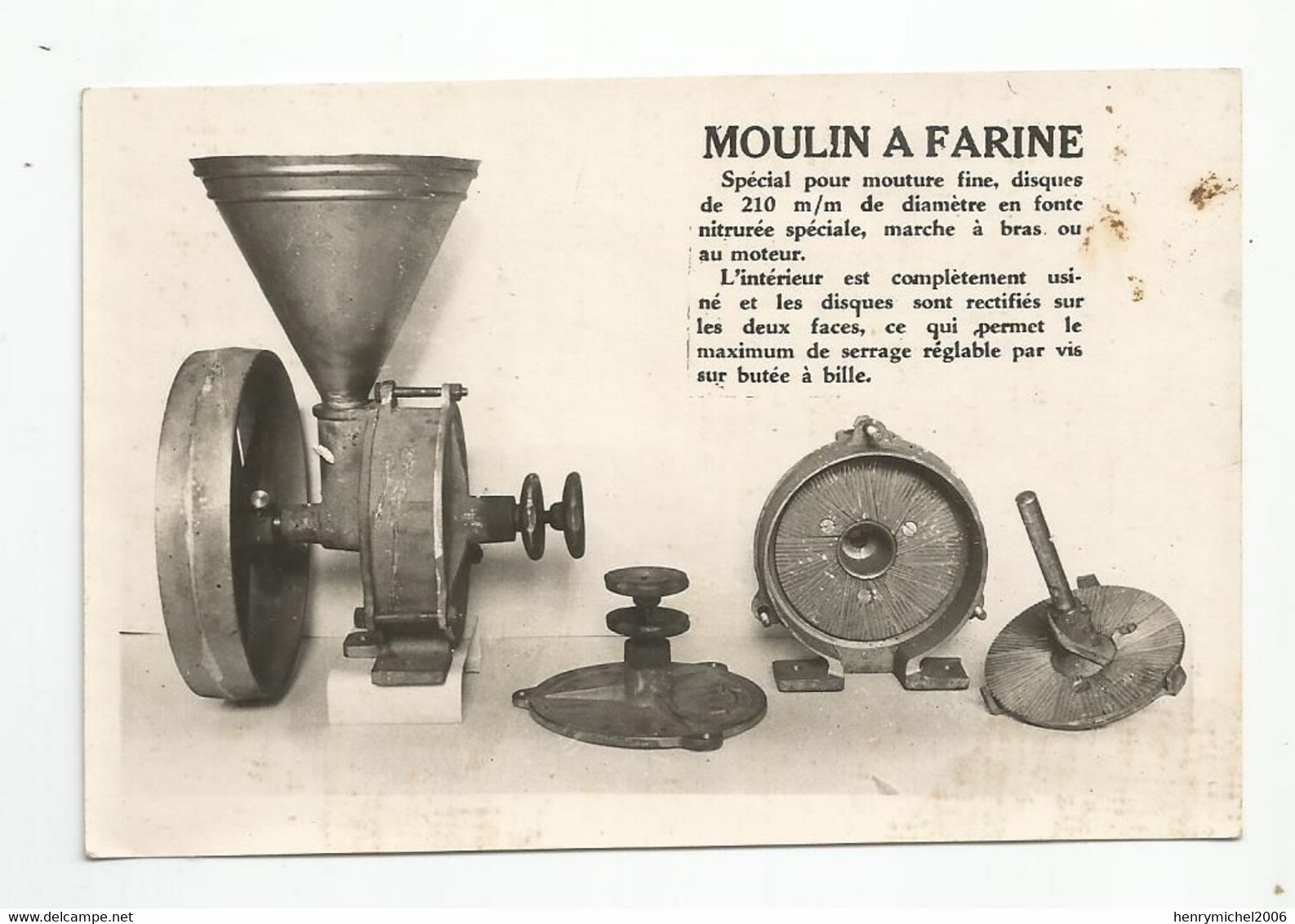 Photographie Moulin A Farine Photo 11,7x7,8 Cm - Objets