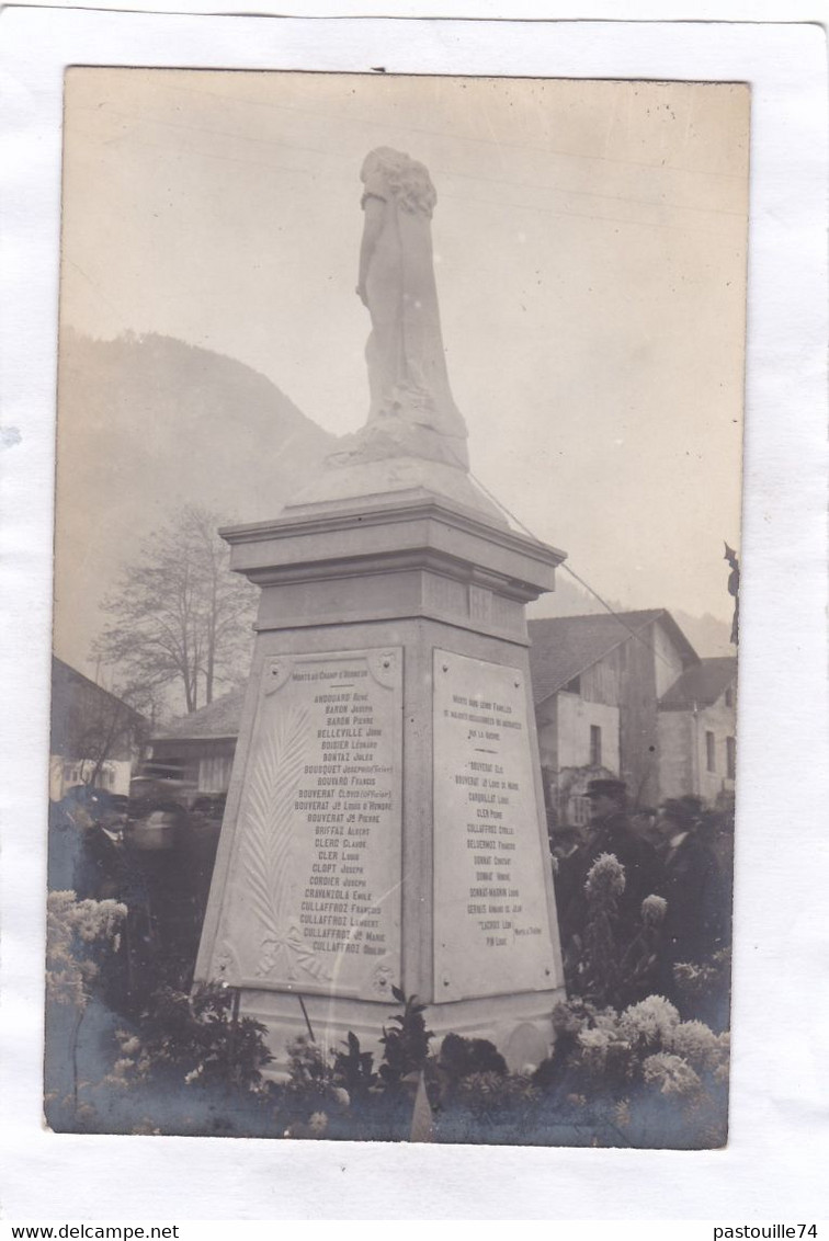 Carte Photo : 13,8 X 8,8  -  Monument Aux Morts De SCIONZIER  (Photographe FAVRAT. CLUSES) - Scionzier