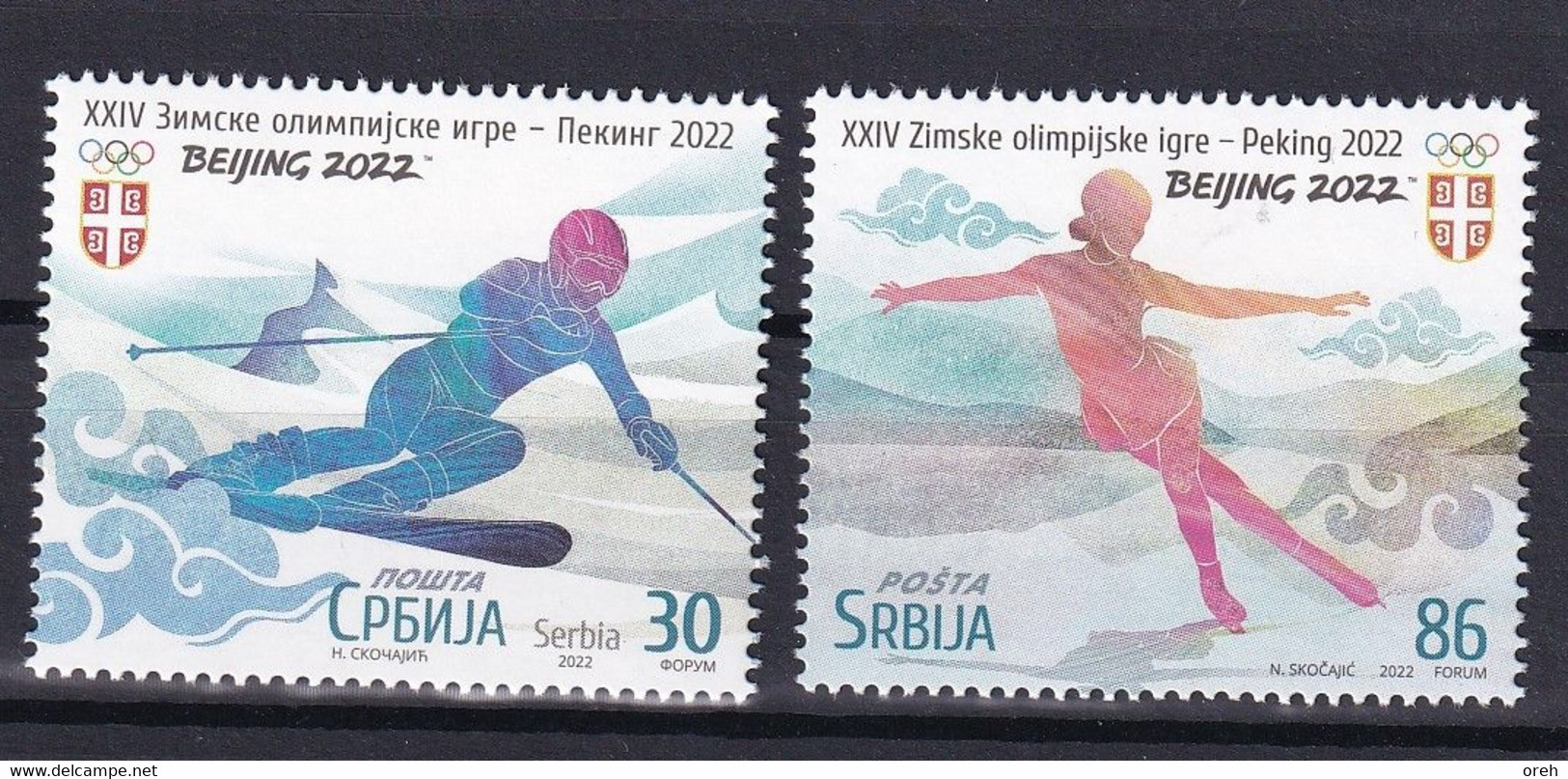 SERBIA  2022,OLYMPIC GAMES WINTER,CHINA ,BEIJING,SKI,SPORT,,MNH - Invierno 2022 : Pekín