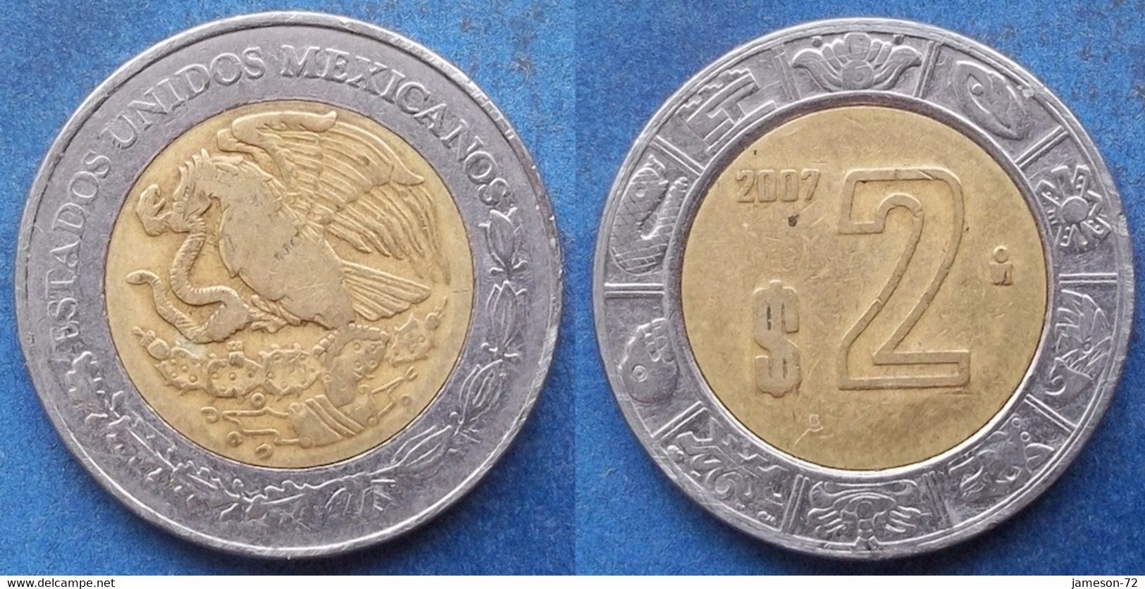 MEXICO - 2 Pesos 2007 Mo Bi-metallic KM# 604 Monetary Reform - Edelweiss Coins - Mexique