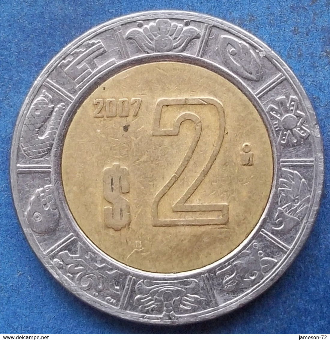 MEXICO - 2 Pesos 2007 Mo Bi-metallic KM# 604 Monetary Reform - Edelweiss Coins - Mexique