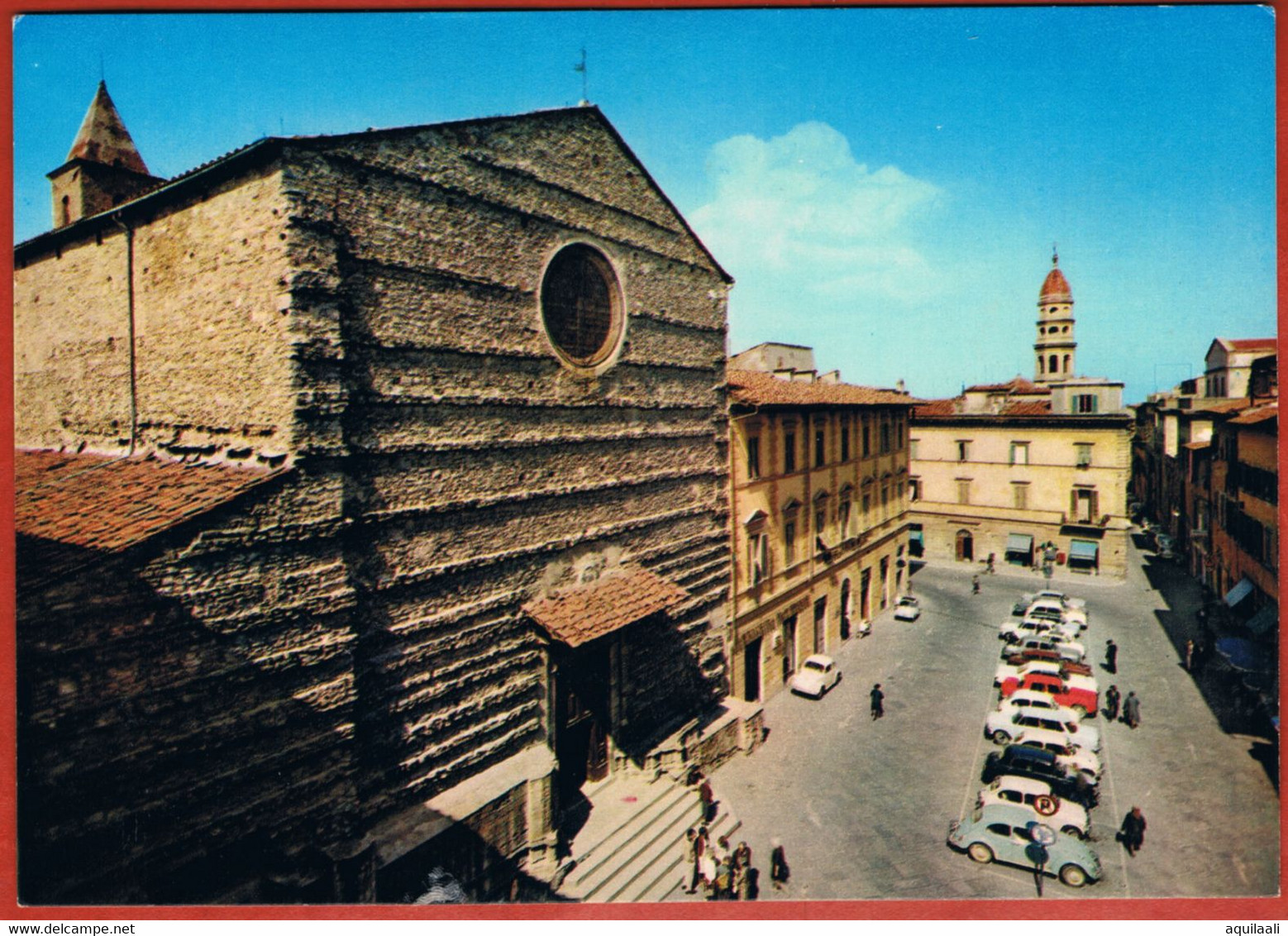 Arezzo, Piazza San Francesco. Cartolina Nuova Anni 1960/70. - Arezzo