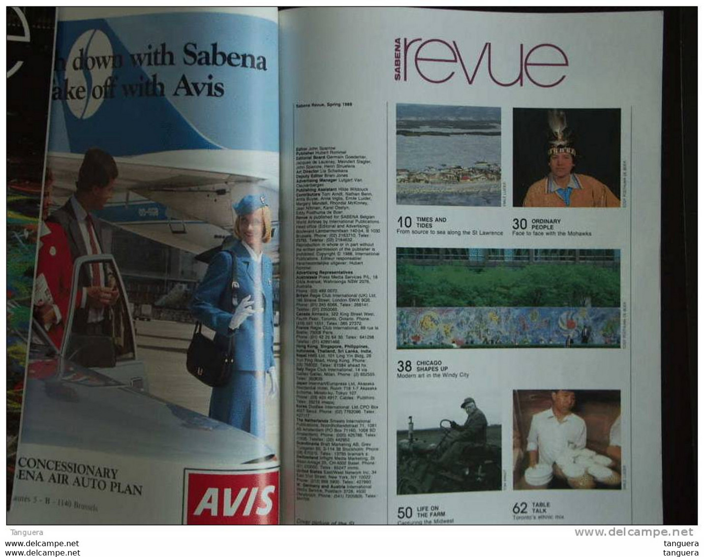 SABENA REVUE Spring 1988 - 66 Pagina's - Oa St Lawrence Stroom En Chicago - Luchtvaart