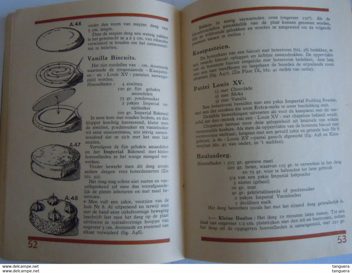Kookboekje  handboek recepten De nagerechten vervaardigd met IMPERIAL produkten Antwerpen form. 12,5 x 16,5 cm