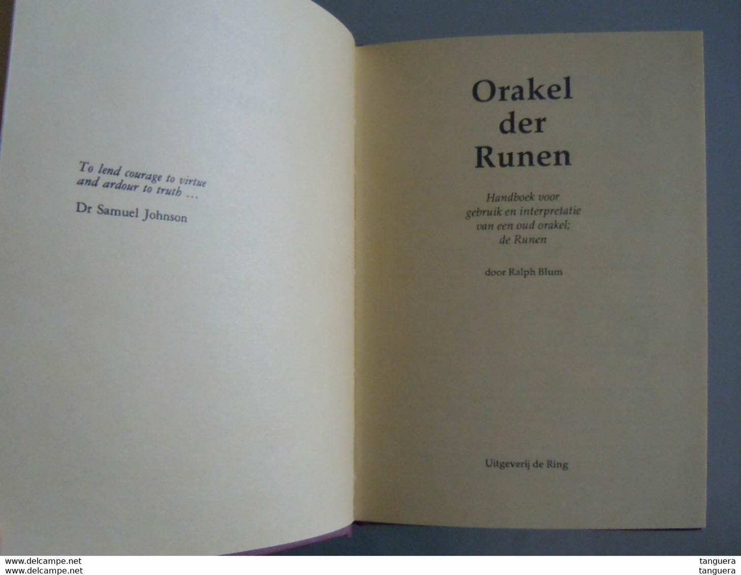 Orakel der Runen Handboek voor gebruik en interpretatie van een oud orakel; de Runnen door Ralph Blum ZONDER de stenen