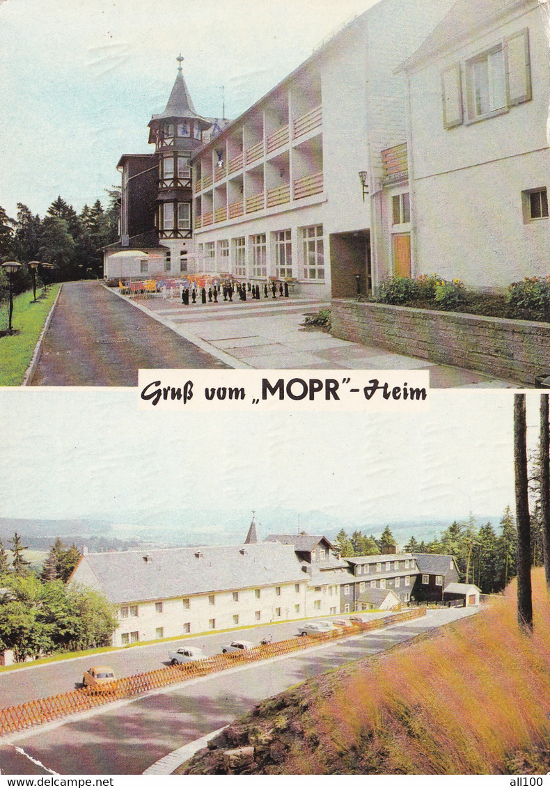 A20570 - ELGERSBURG THUR WALD ERHOLUNGSHEIM MOPR DEUTSCHLAND GERMANY POST CARD USED 1986 STAMP DDR PALAST DER REPUBLIK - Elgersburg