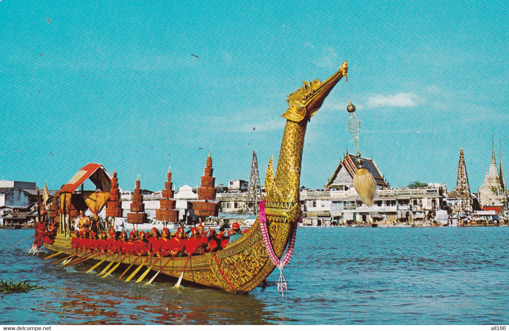 A20621 - THE ROYAL BARGE SRISURARNA HONGSE BANGKOK THAILAND POST CARD UNUSED GOLDEN PENINSULA - Thaïlande