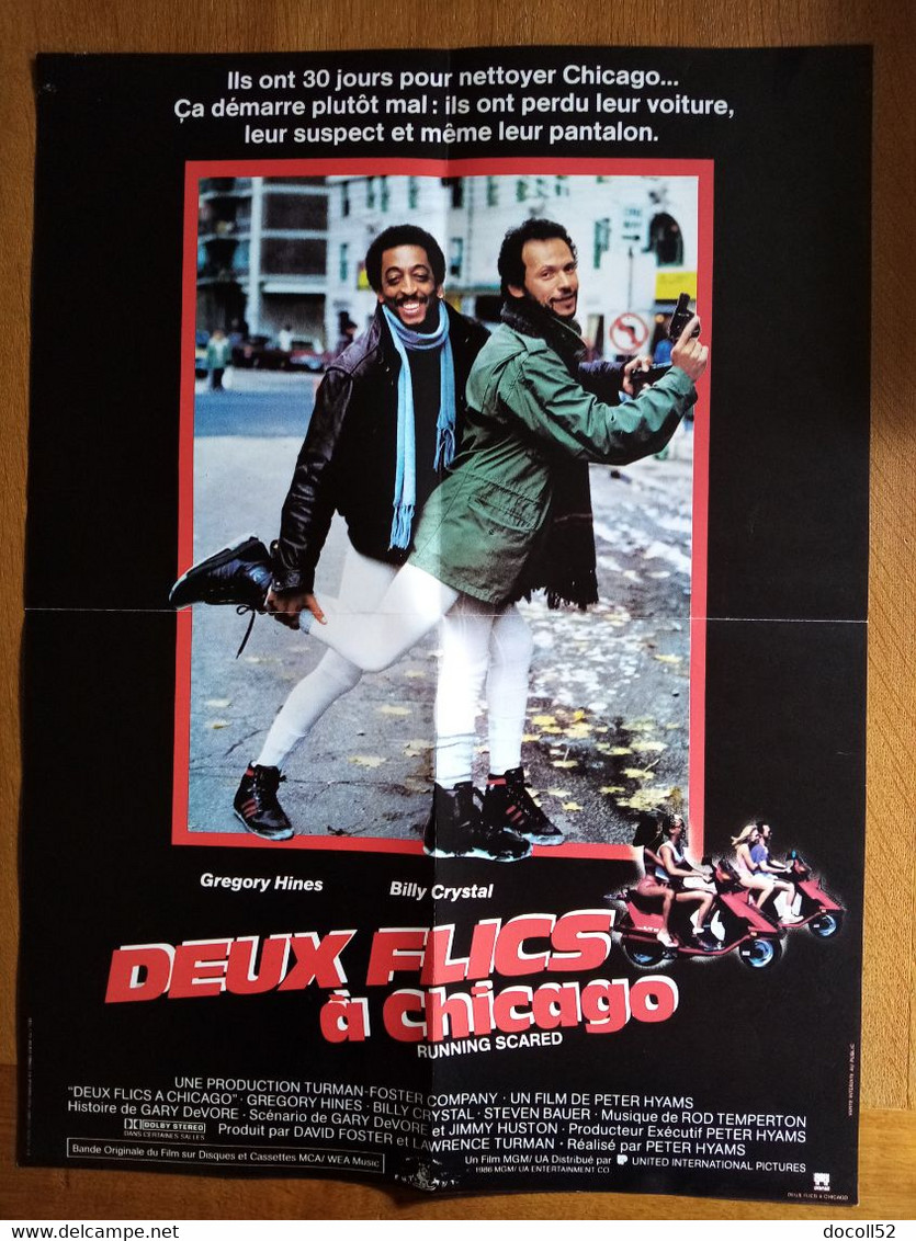 AFFICHE CINEMA ORIGINALE FILM DEUX FLICS A CHICAGO 1986 BILLY CRISTAL GREGORY HINES 52.1CMX38.5CM DE PETER HYAMS - Affiches & Posters