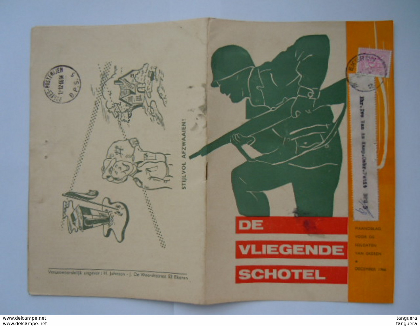 De Vliegende Schotel Maandblad Voor De Soldaten Van Ekeren December 1966 - Nederlands