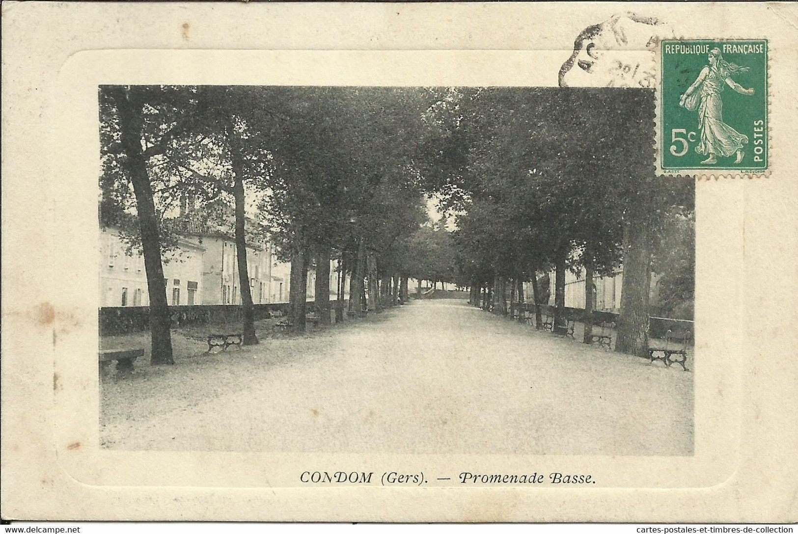 CONDOM ( Gers ), Promenade Basse , 1912 , Cliché: J. Tapie , µ - Condom