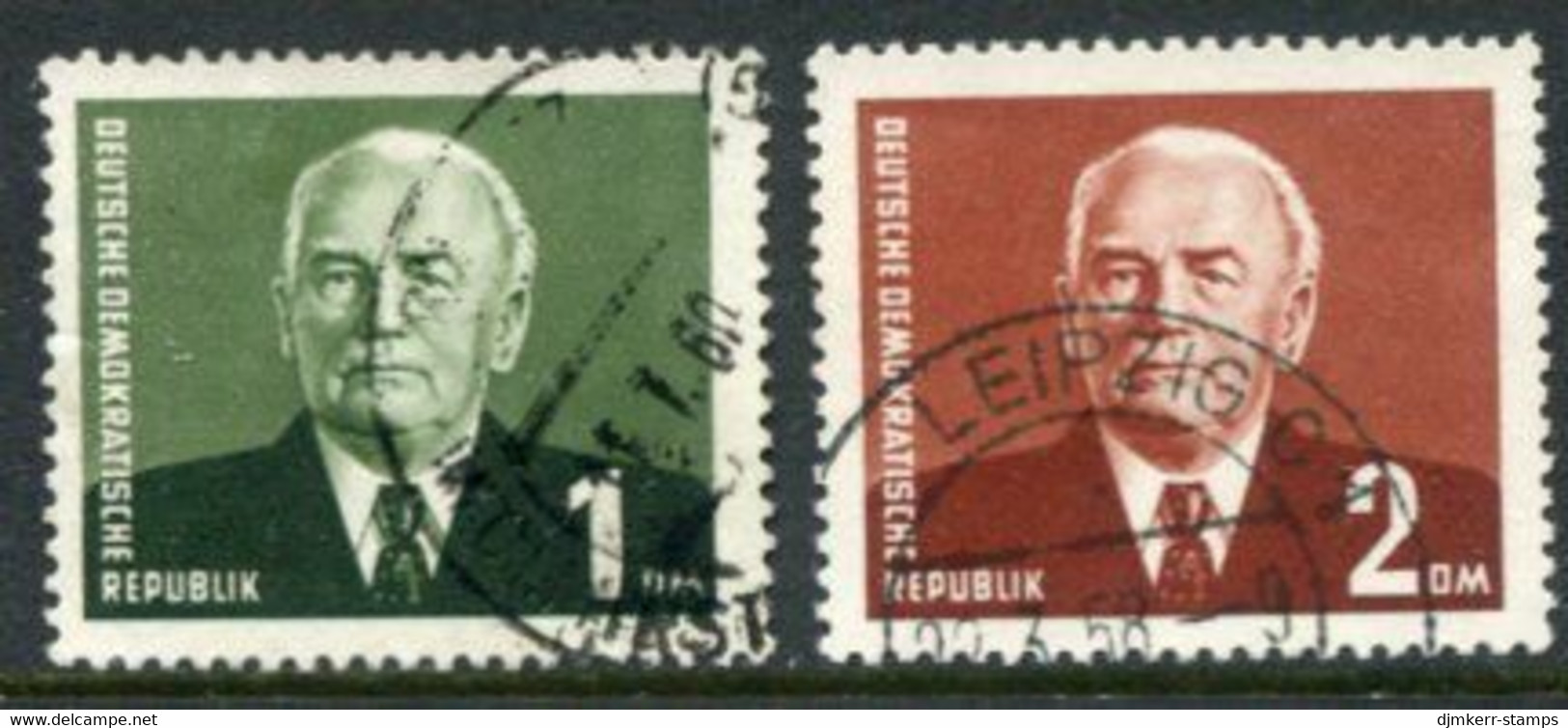 DDR / E. GERMANY 1958 Pieck Definitive IV Used.  Michel  622-23 - Usados